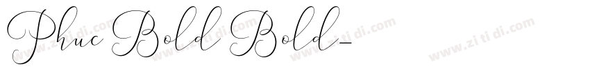 Phuc Bold Bold字体转换